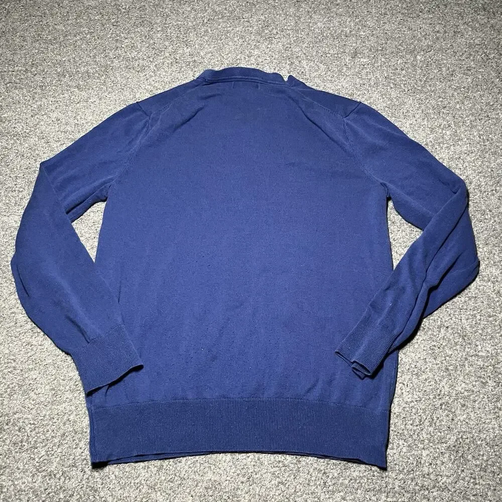 Banana Republic Sweater Mens Medium Luxury Blend V Neck Silk Cotton Cashmere